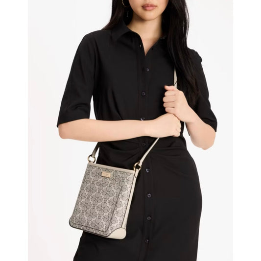 ORIG & IMPORTED KS Spade Flower Small Swingpack Slim Black/Beige Bag