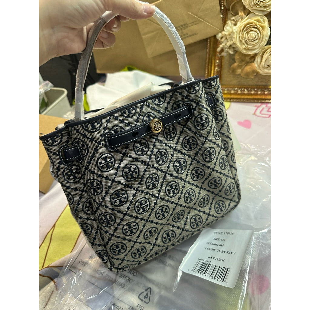 ORIG & IMPORTED Tory TB T-Monogram Romy bucket bag