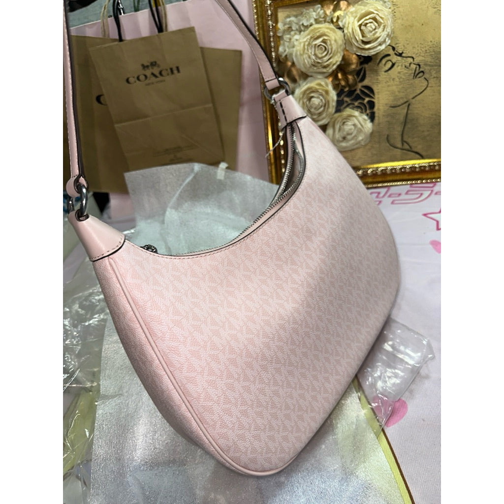 ORIG & IMPORTED MK Cora Large Logo Shoulder Pink Hobo Bag