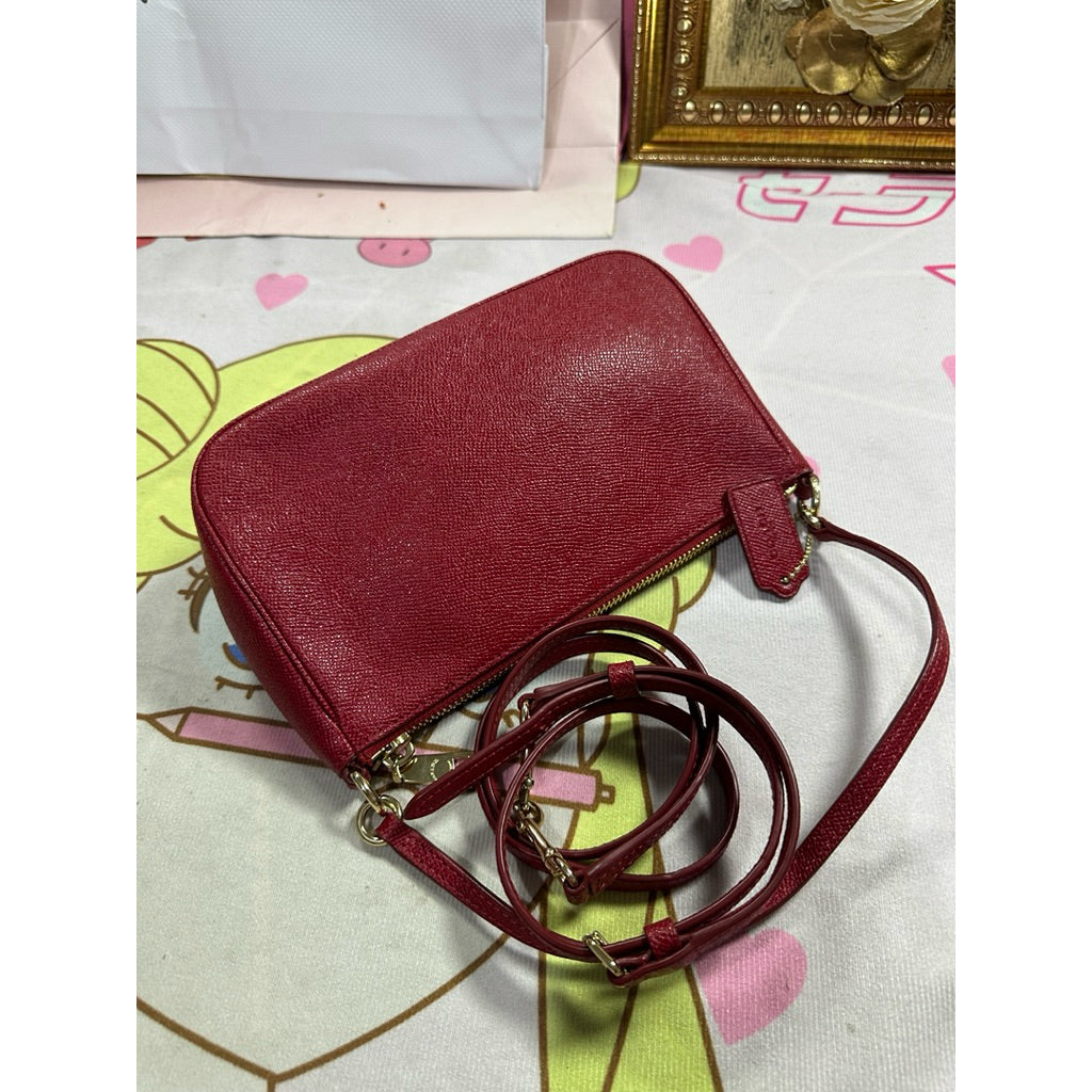 ORIG Preloved CCH Top Handle with 2 straps Red Shoulder Bag