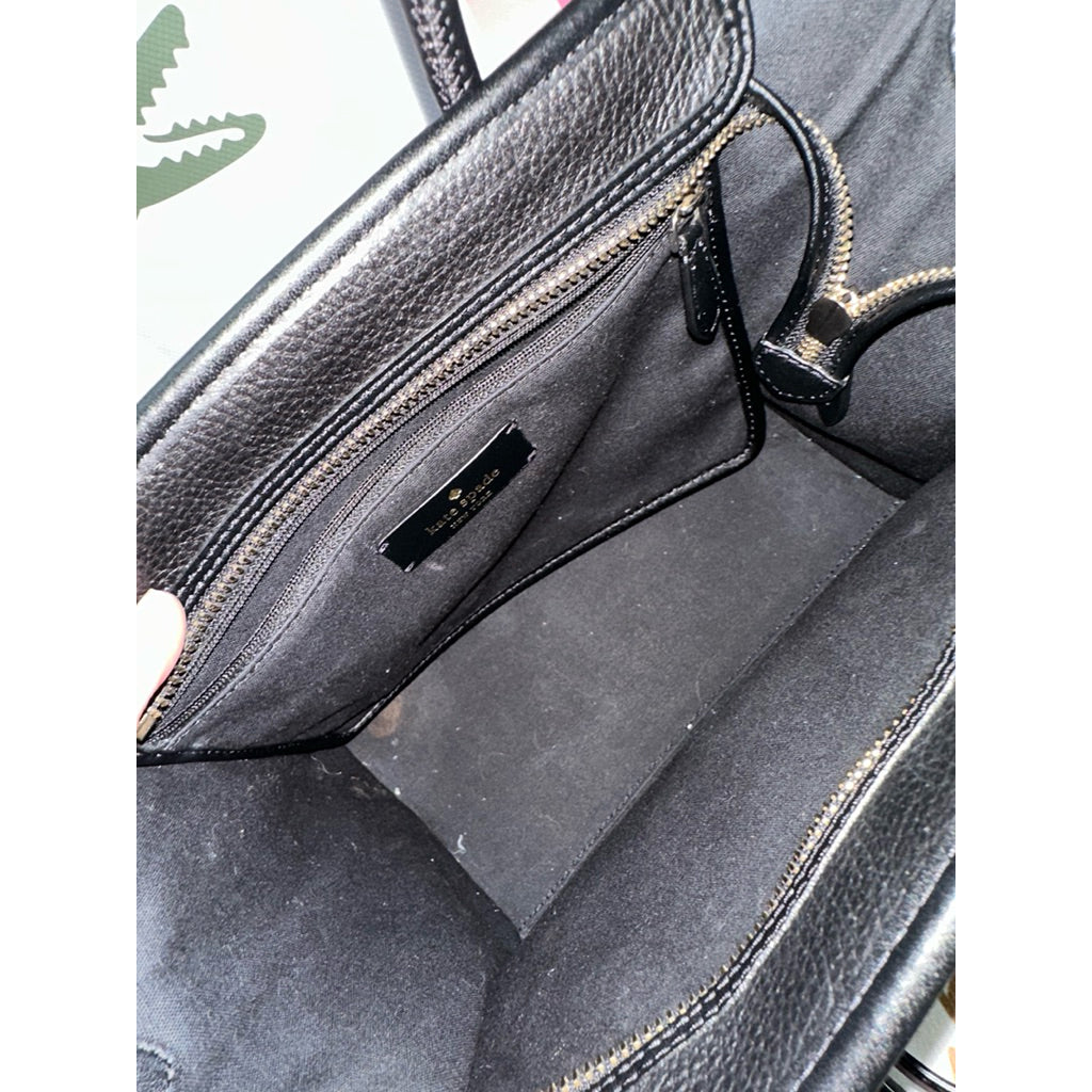 ORIG Preloved KS Ella Small Tote Pebbled Leather Black Bag