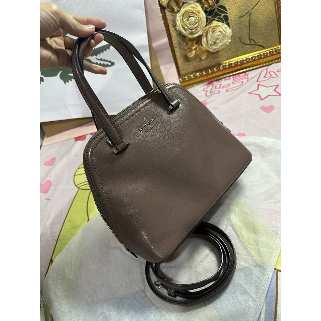 ORIG Preloved KS Patterson Drive Small Dome Satchel Brown Bag