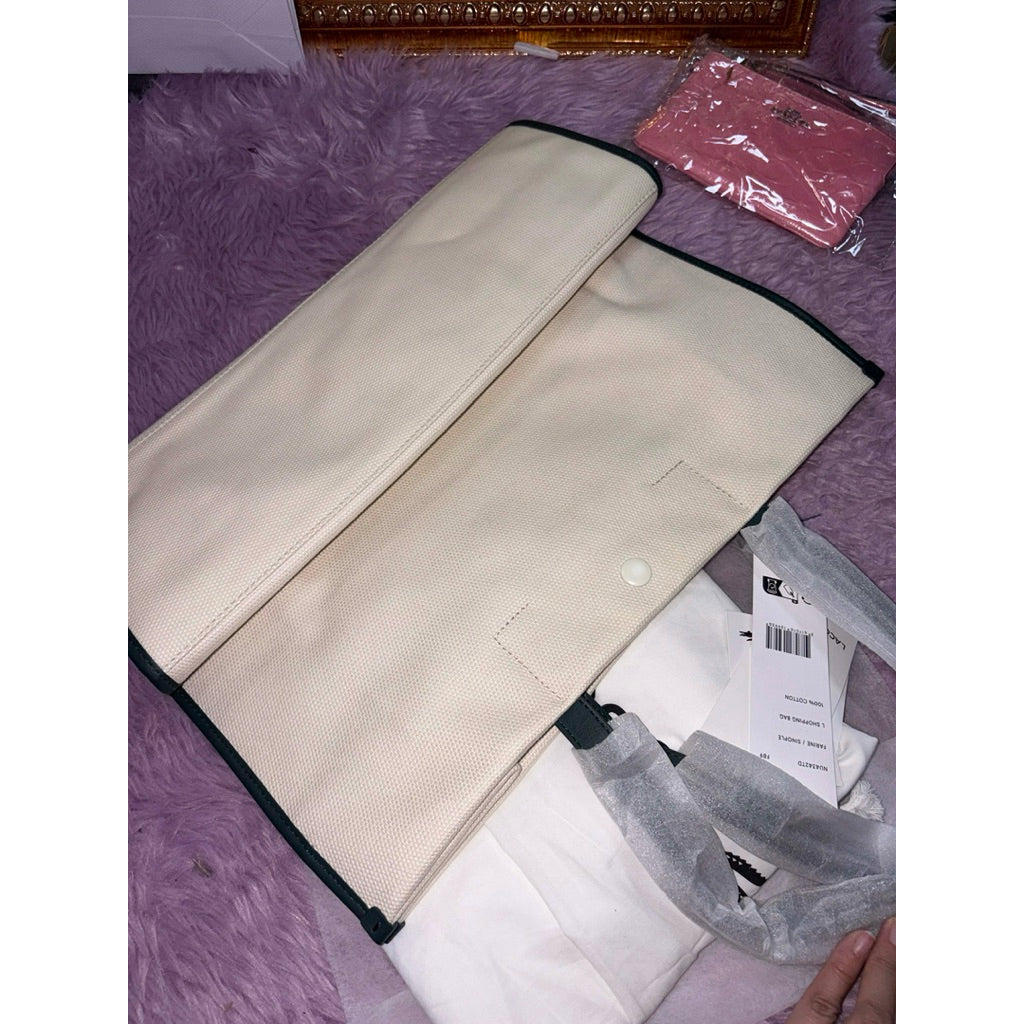 ORIG & IMPORTED LCT Heritage Canvas Cotton Medium Beige Tote Bag