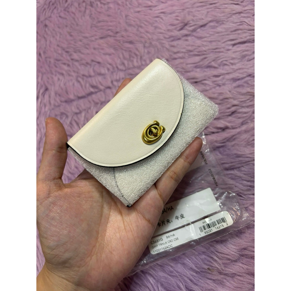 ORIG & IMPORTED CCH Turnlock Card Case Small Wallet White