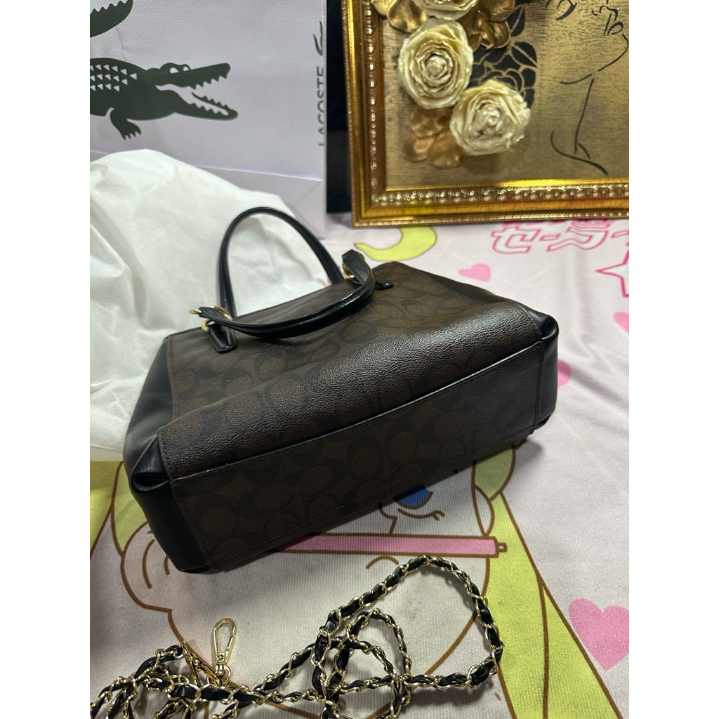 ORIG Preloved CCH Minetta Signature Brown/Black Satchel Bag