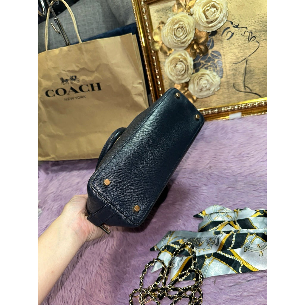 ORIG Preloved CCH Mini Sierra Dome Satchel Navy Blue Bag