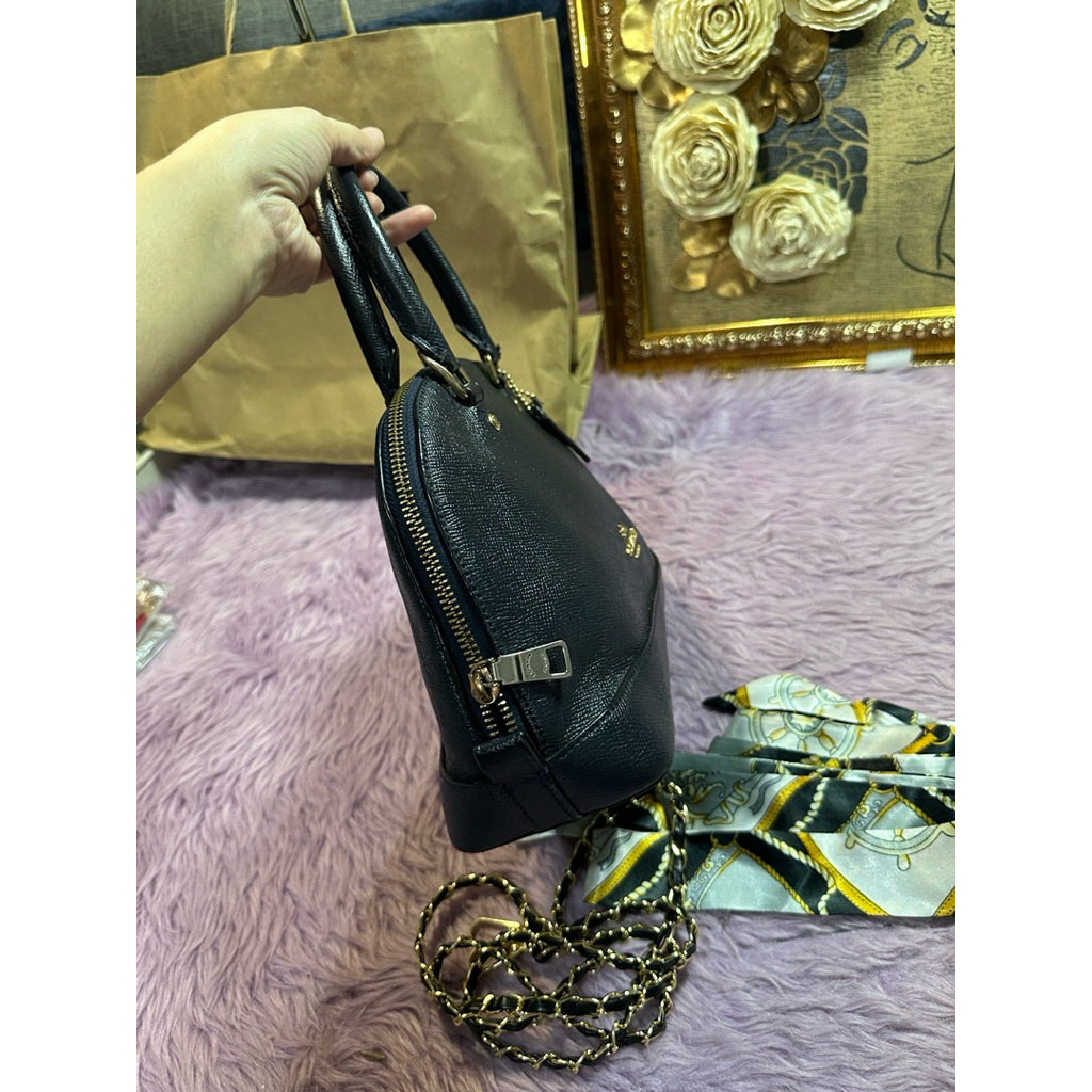 ORIG Preloved CCH Mini Sierra Dome Satchel Navy Blue Bag