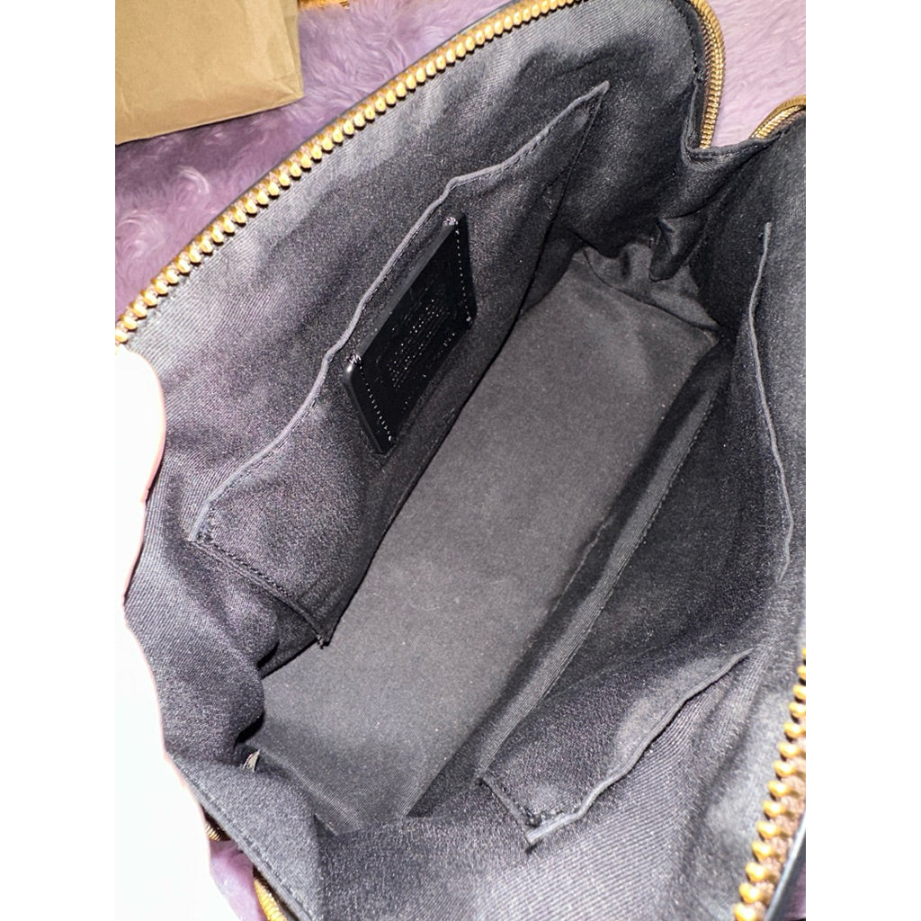 ORIG Preloved CCH Mini Sierra Dome Satchel Signature Brown Black Bag