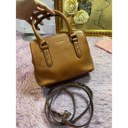 ORIG Preloved KS Mini Larchmont Avenue Evangelie Satchel Brown Bag
