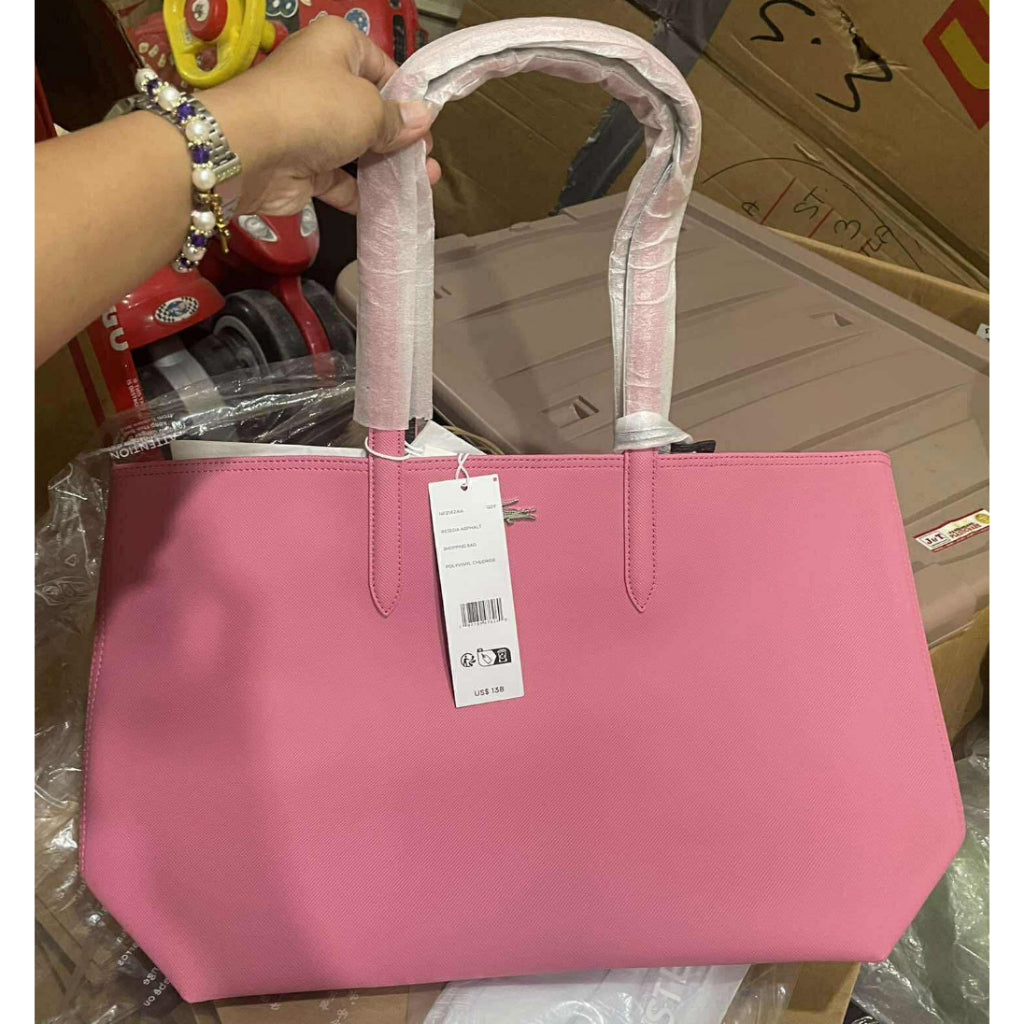 ORIG & IMPORTED LCT Anna REVERSIBLE Large Tote Bag in Brown/White/Pink/Black