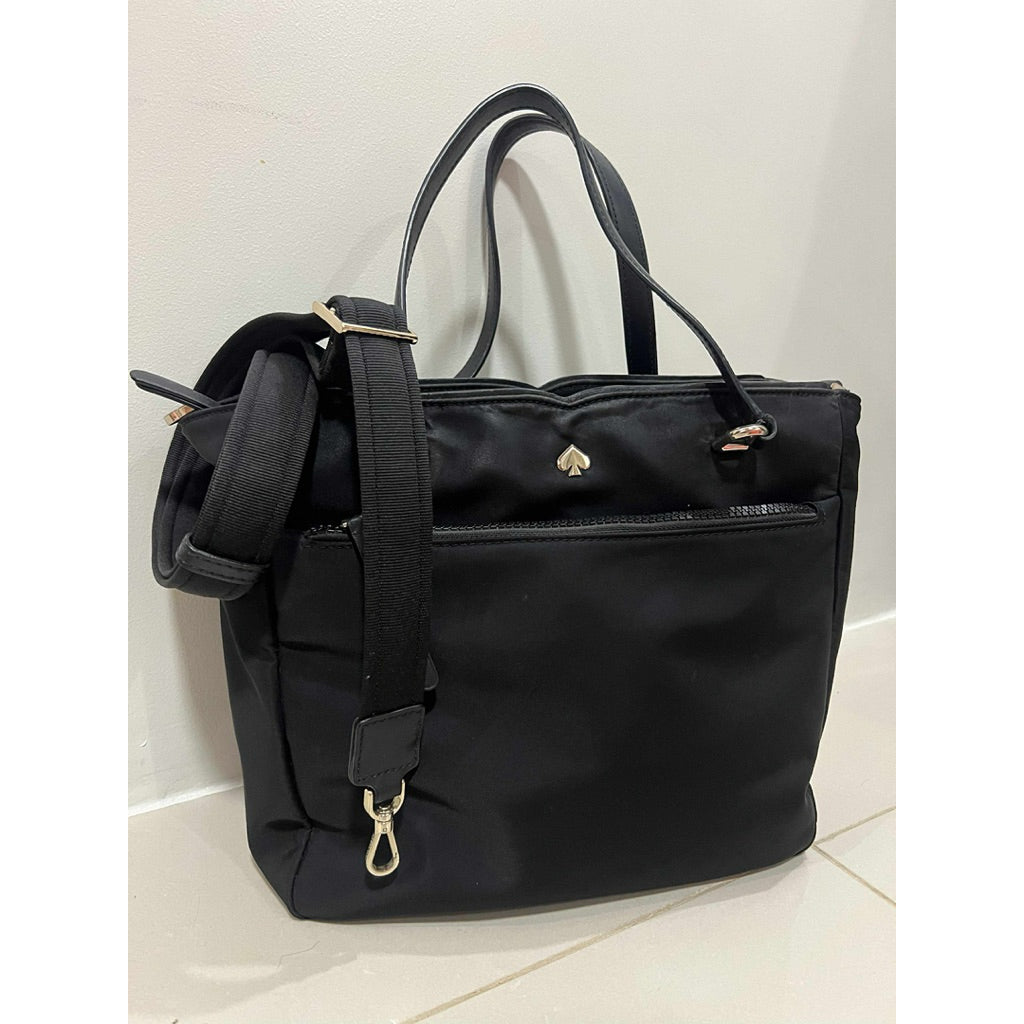 ORIG PRELOVED  KS Jae Medium Nylon Satchel Bag in Black