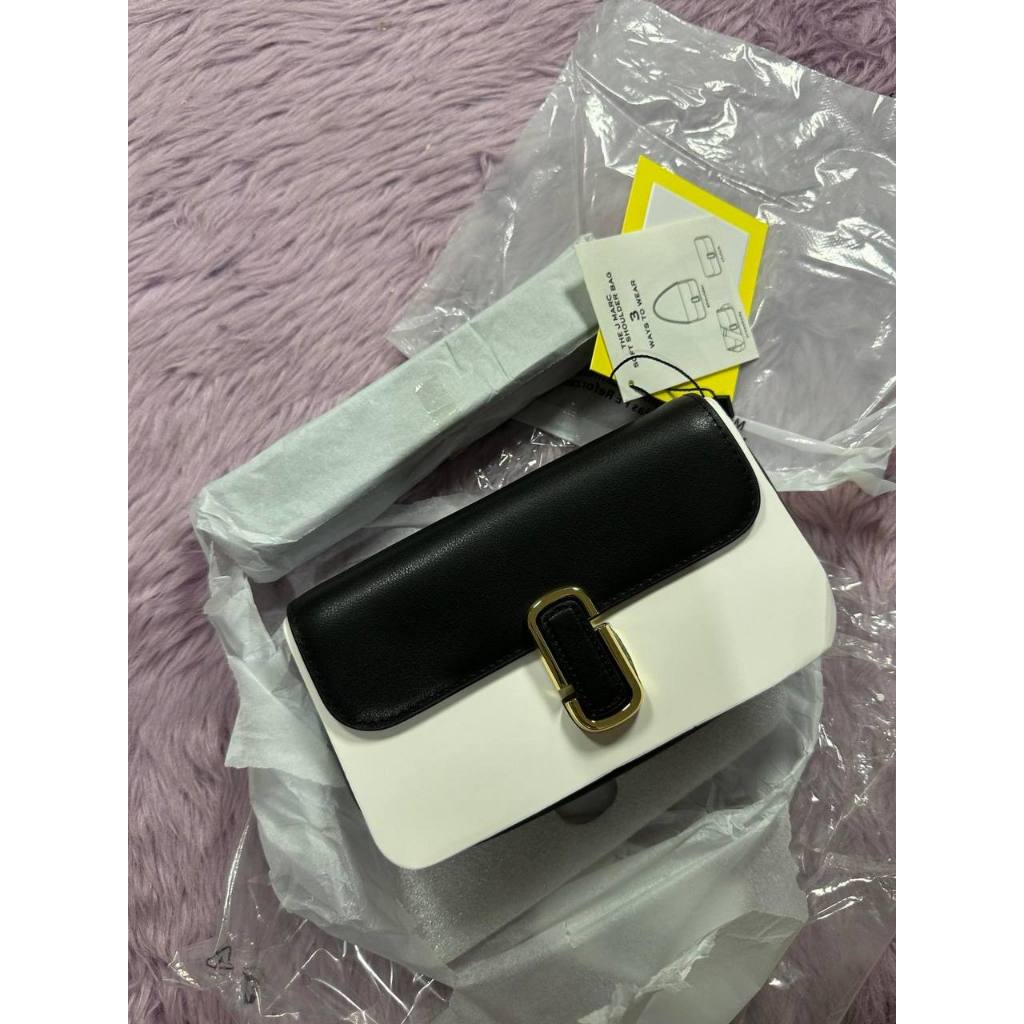 ORIG & IMPORTED The J Marc Mini Shoulder Bag with Maxi Logo Webbing Strap Black