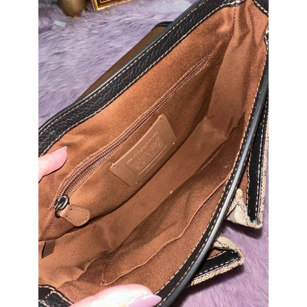 ORIG Preloved CCH Sprint Messenger Men Brown Bag In Signature Jacquard