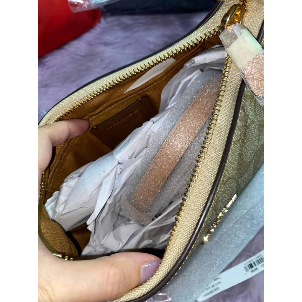 ORIG & IMPORTED RARE CCH Teri Shoulder Signature Saddle Light Brown Bag