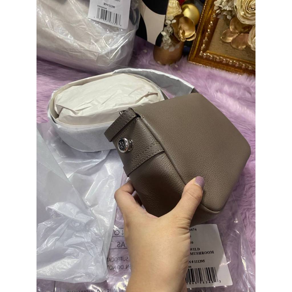 ORIG & IMPORTED TB ROMY SMALL SHOULDER BAG WILD MUSHROOM BROWN