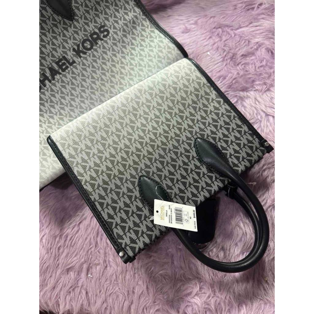 ORIG & IMPORTED MK Mirella Small Ombré Signature Logo Crossbody Black Bag