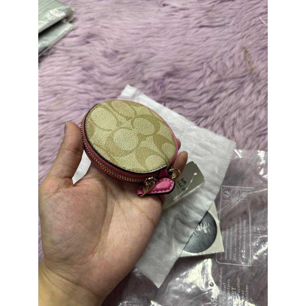 ORIG & IMPORTED CCH Circular Coin Pouch Small Wallet Bag Charm Pink