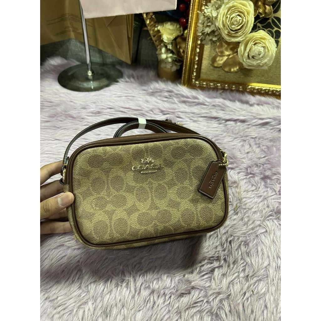 ORIG & IMPORTED CCH Mini Jamie Camera Bag In Signature Canvas Brown Tan
