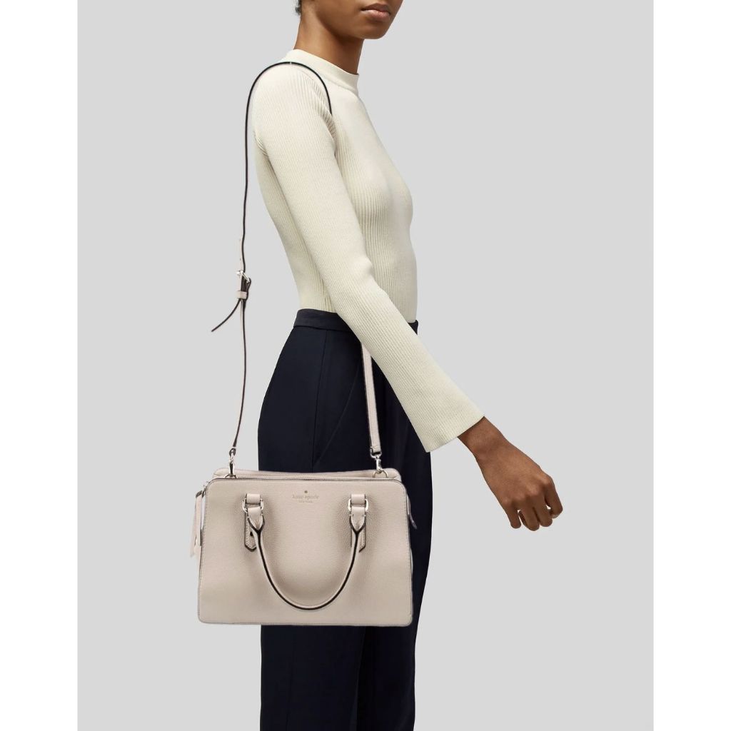 ORIG Preloved KS Mulberry Street Lise Satchel Taupe Bag