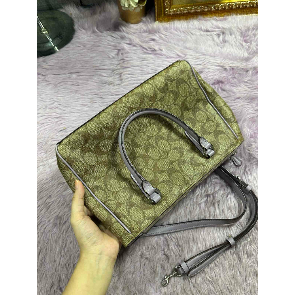 ORIG Preloved CCH Mini Surrey Carryall Khaki/Purple Bag