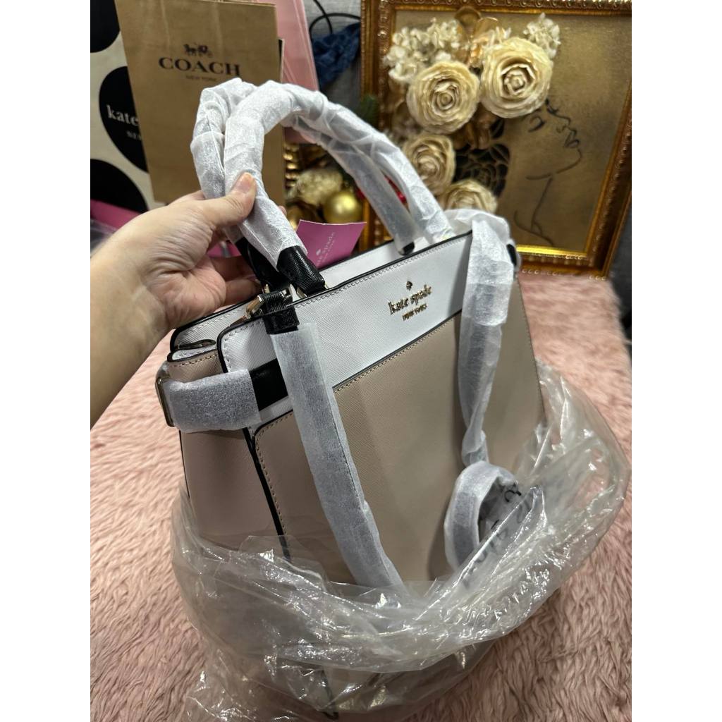 ORIG & IMPORTED KS Staci Large Satchel Beige Bag