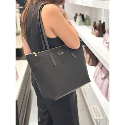 ORIG & IMPORTED KS Kitt Medium Tote Nylon Bag in Black / Brown / Green / Purple