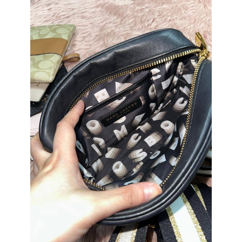 ORIG Preloved MJ Flash Leather Camera Black Crossbody Bag