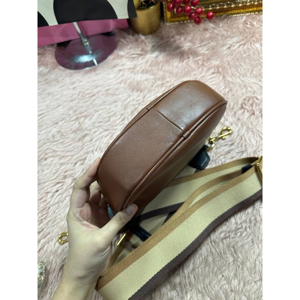 ORIG Preloved MJ Flash Saddle Flap Brown Bag