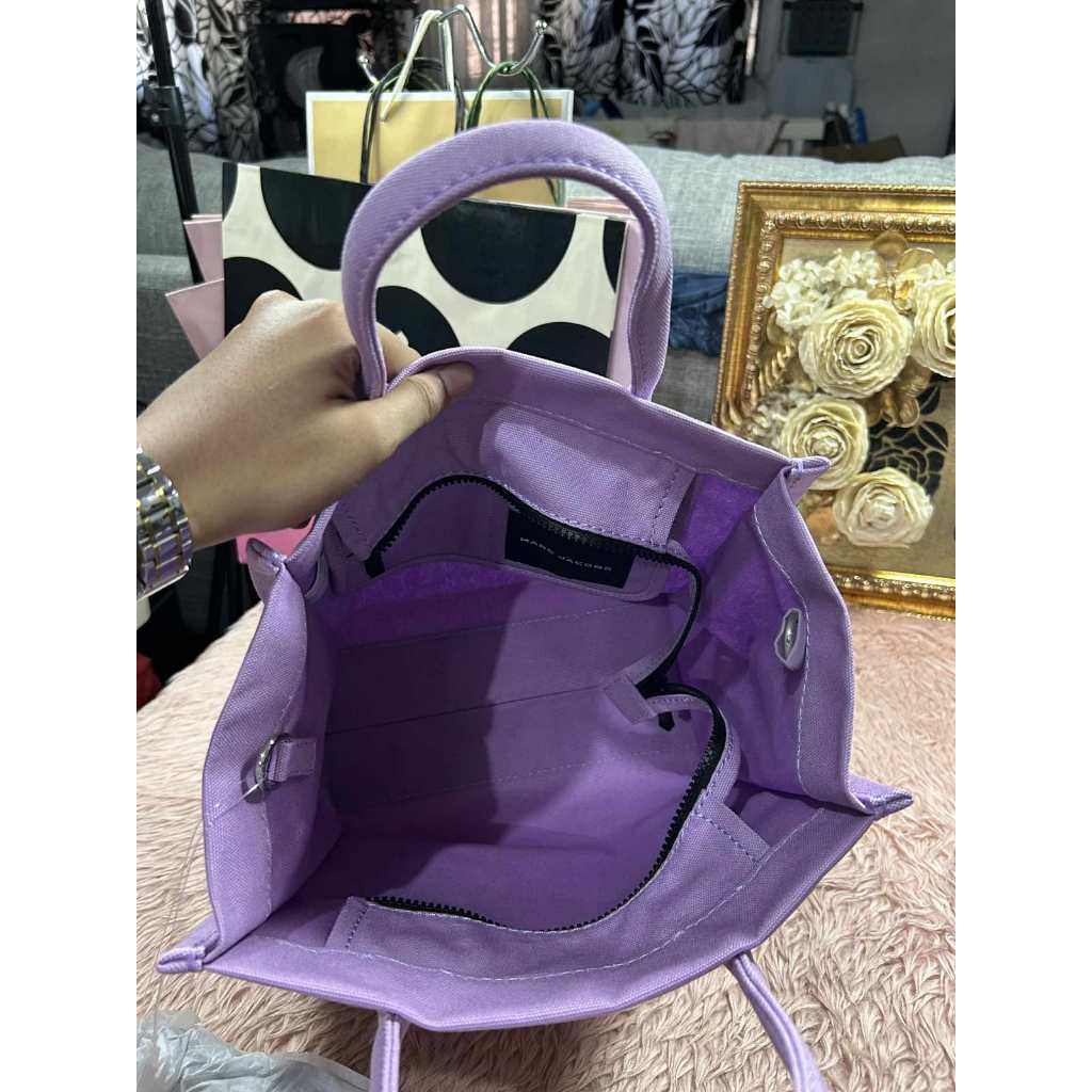 ORIG & IMPORTED MJ Canvas Standard Supply Small Tote Bag Purple