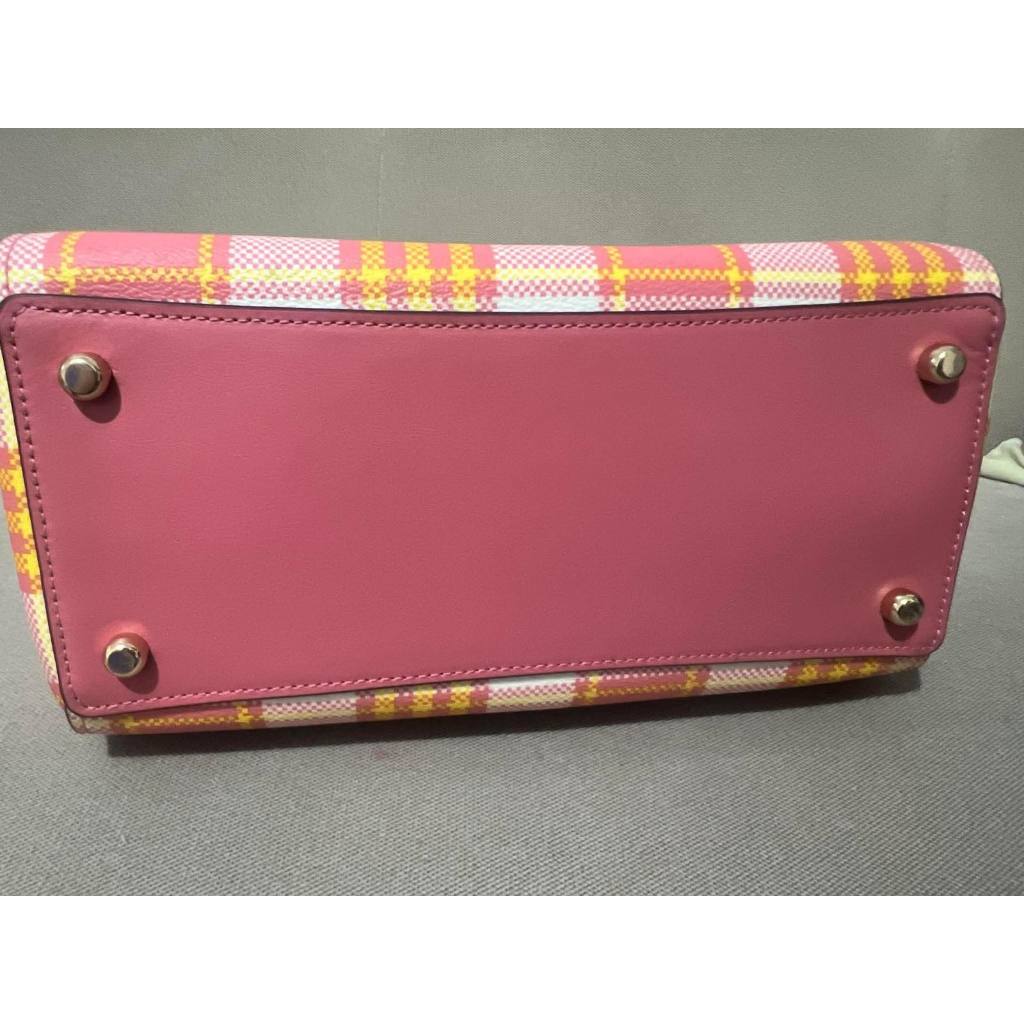 ORIG & IMPORTED CCH Rowan Satchel Pink Bag Plaid Print