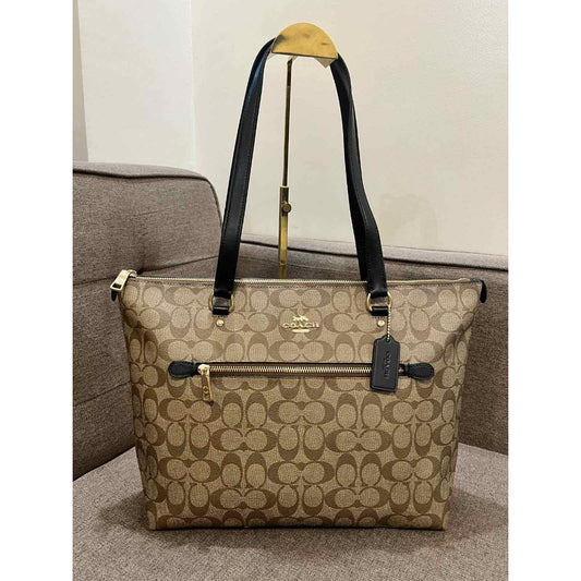 ORIG & IMPORTED CCH Gallery Tote Khaki Black Bag In Signature Canvas