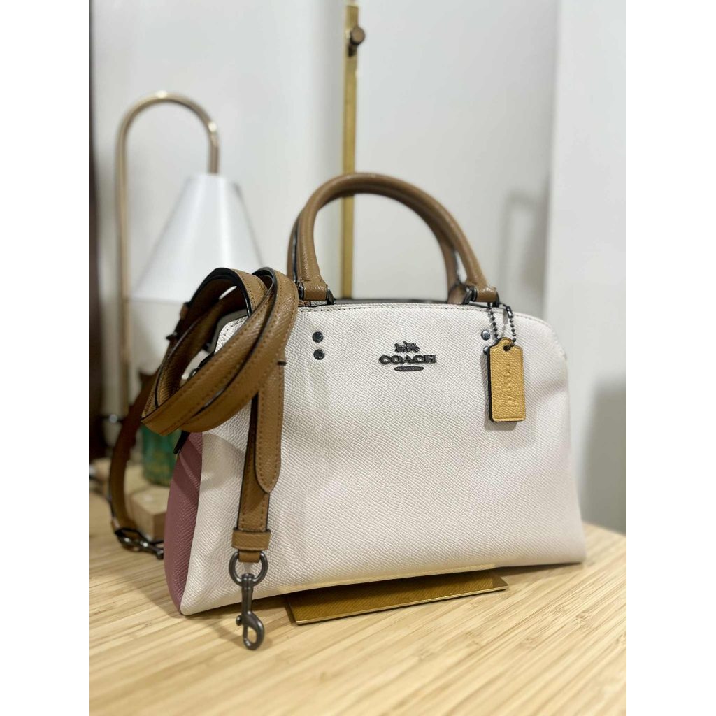 ORIG Preloved CCH Mini Lillie Carryall Medium Colorblock White Satchel Bag
