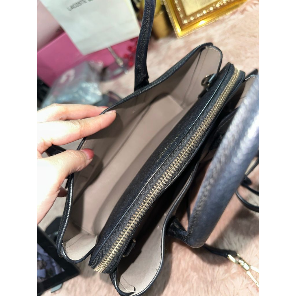 ORIG Preloved KS Margaux Medium Satchel Black Bag