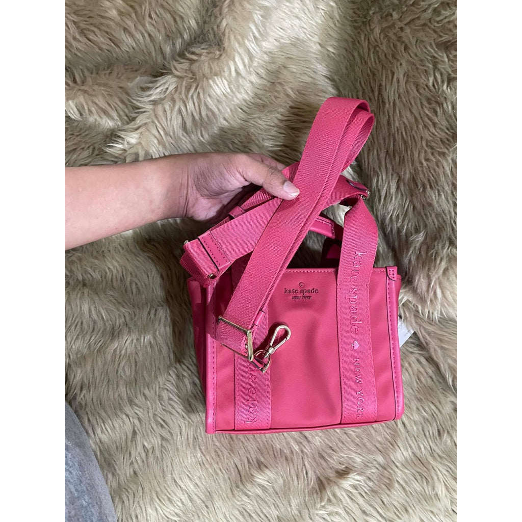 ORIG & IMPORTED KS Kip Nylon Mini Small Large Tote Black Pink Bag