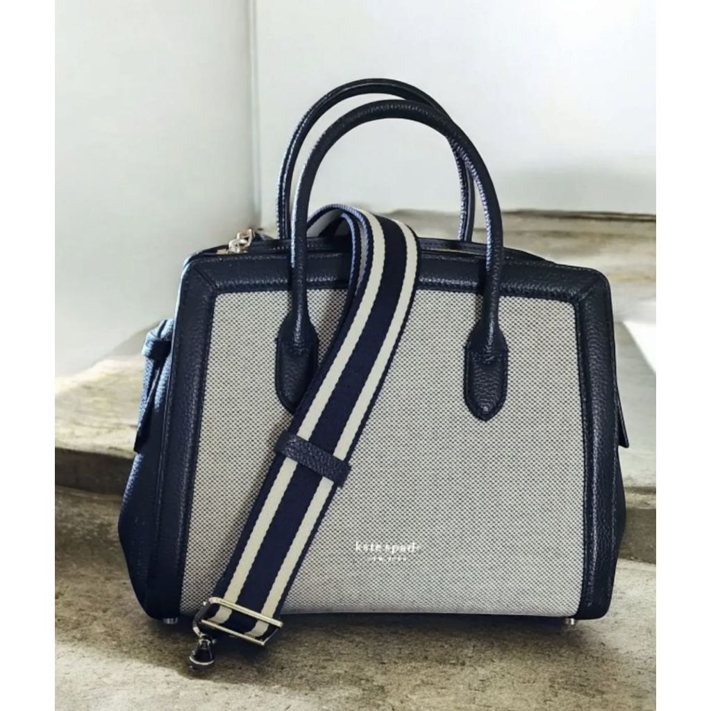 ORIG & IMPORTED KS Knott Canvas Mini Satchel Blue Bag