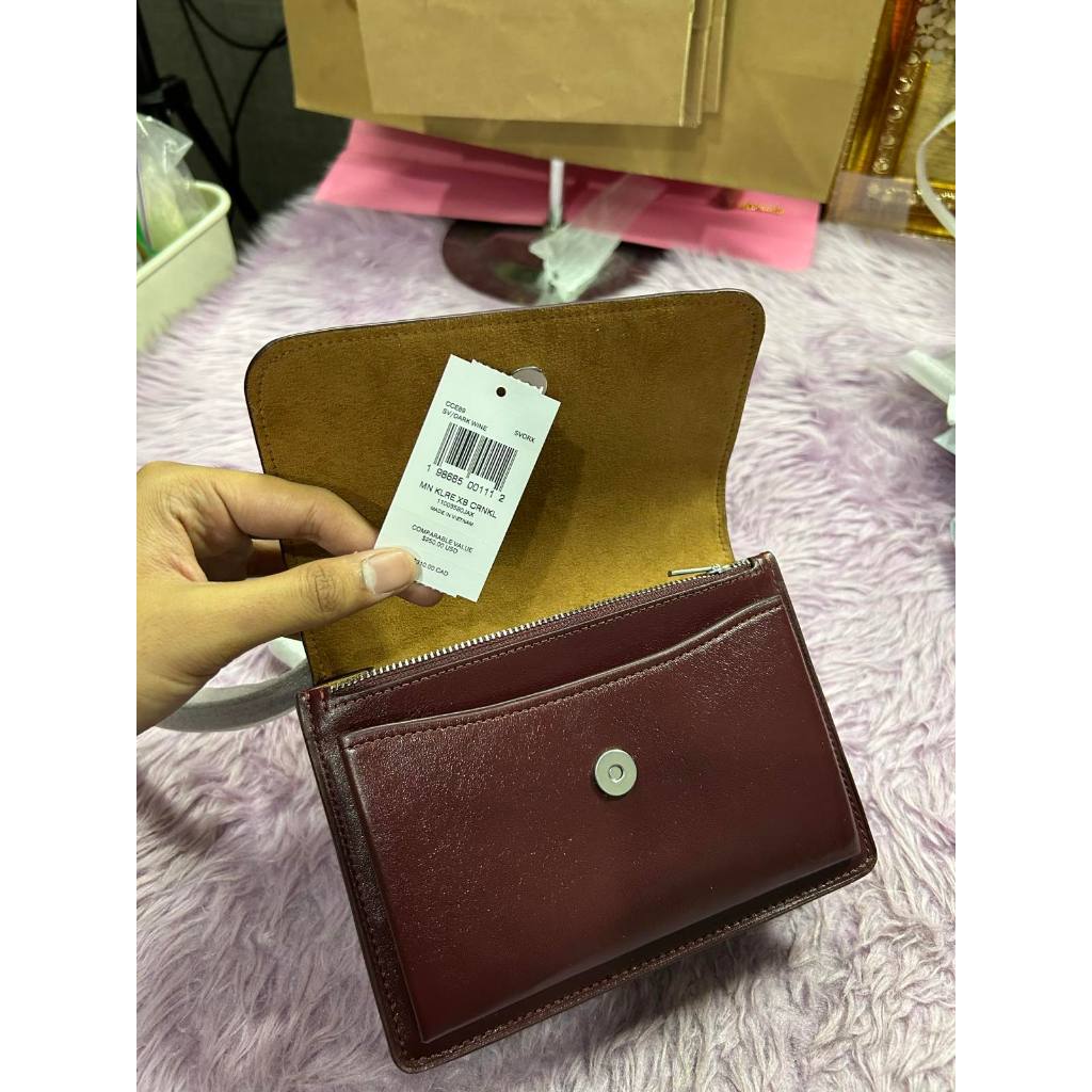 ORIG & IMPORTED CCH Mini Klare Crossbody Bag Dark Wine Maroon
