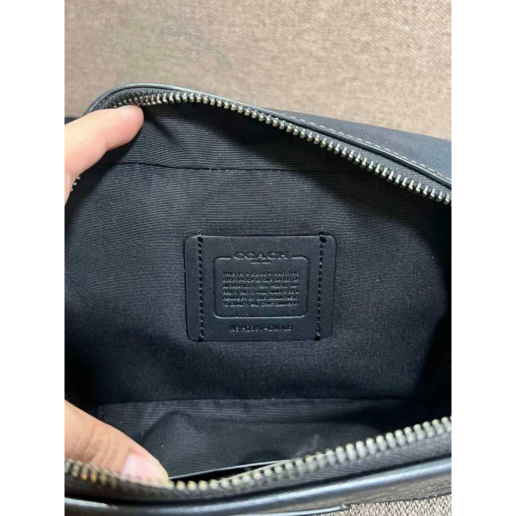 ORIG Preloved CCH Wyatt Belt Black Men Bag In Signature Canvas