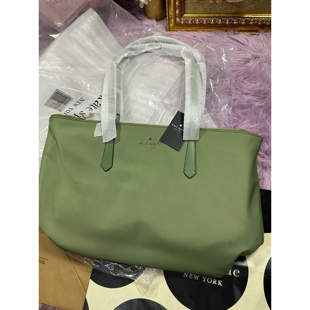 ORIG & IMPORTED KS Kitt Medium Tote Nylon Bag in Black / Brown / Green / Purple