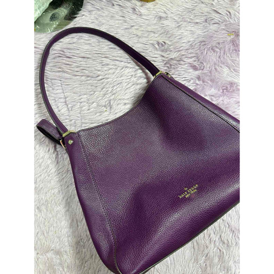 ORIG Preloved Kate Spade KS Leila Medium Triple Compartment Shoulder Purple Bag