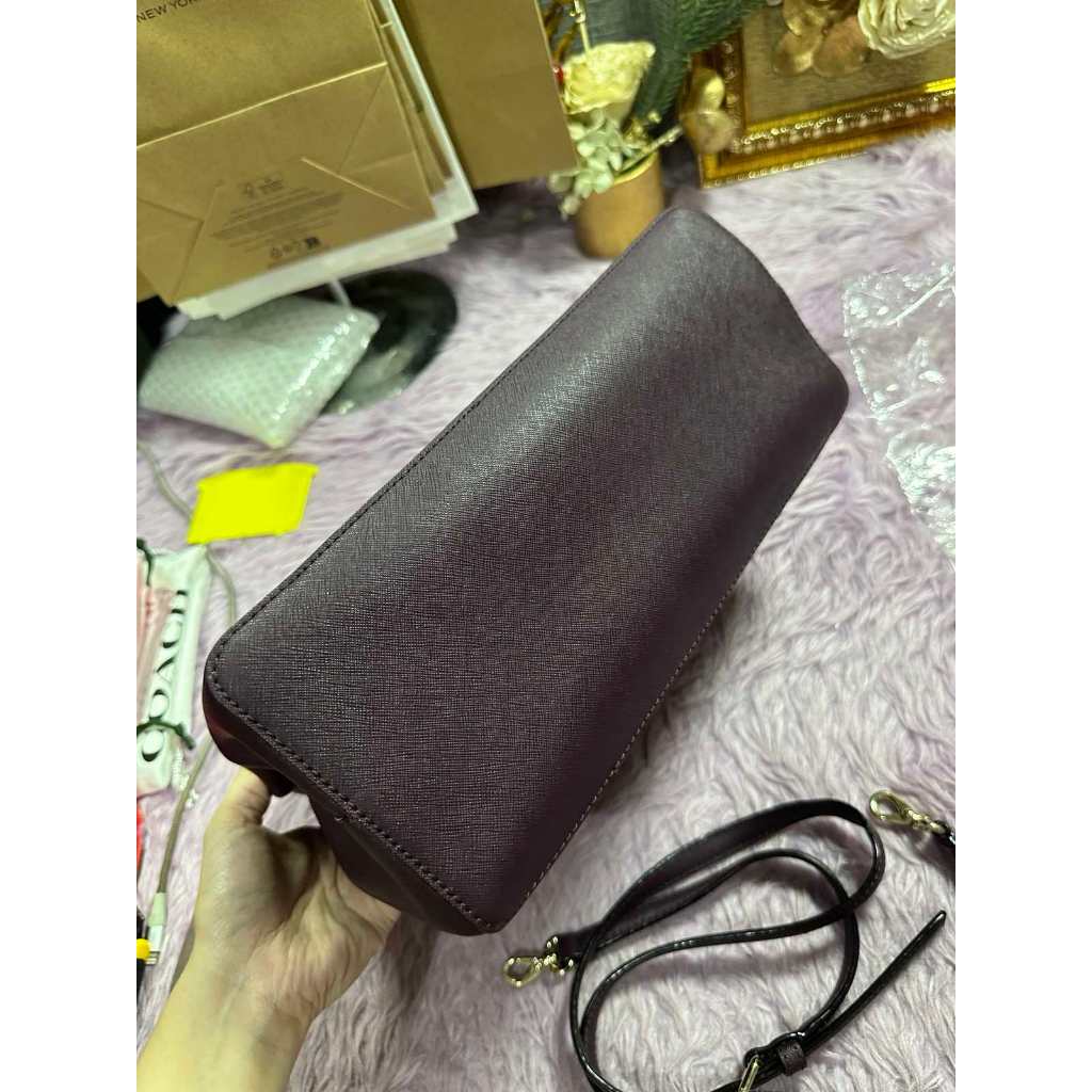 ORIG Preloved Kate Spade KS Evangelie Laurel Way Satchel Maroon Bag