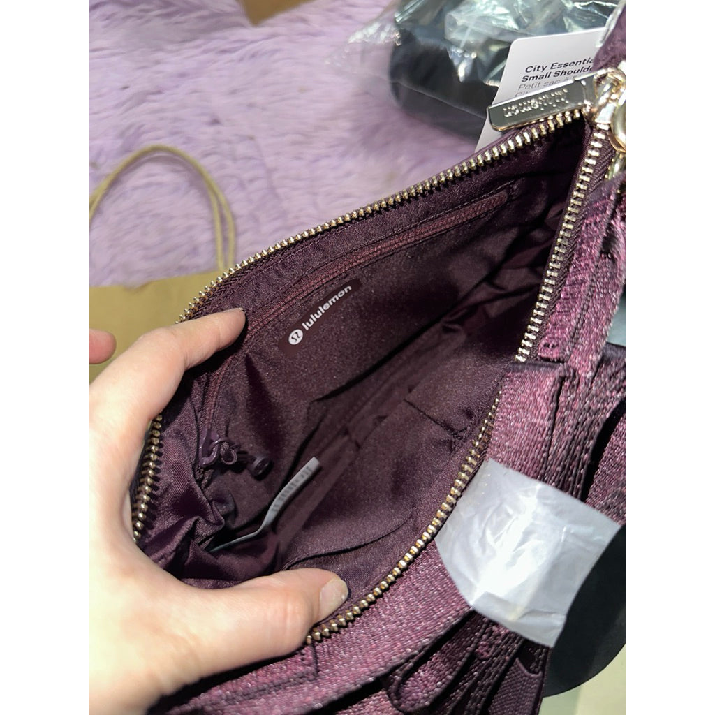 ORIG & IMPORTED Lululemon City Essentials Small Shoulder Nylon Bag 3L Pink/Red/Black