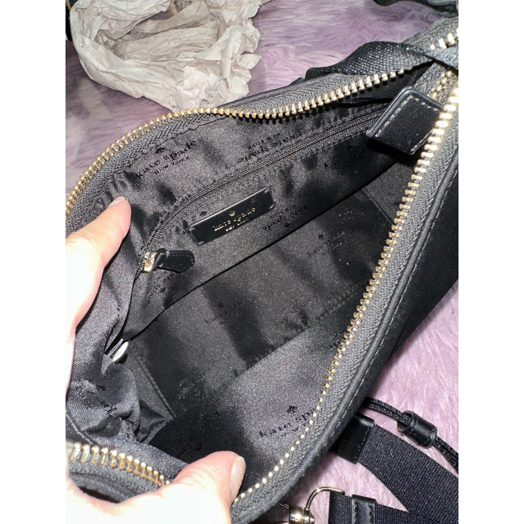 ORIG Preloved KS Chelsea Crossbody Nylon Black Bag with Pouch