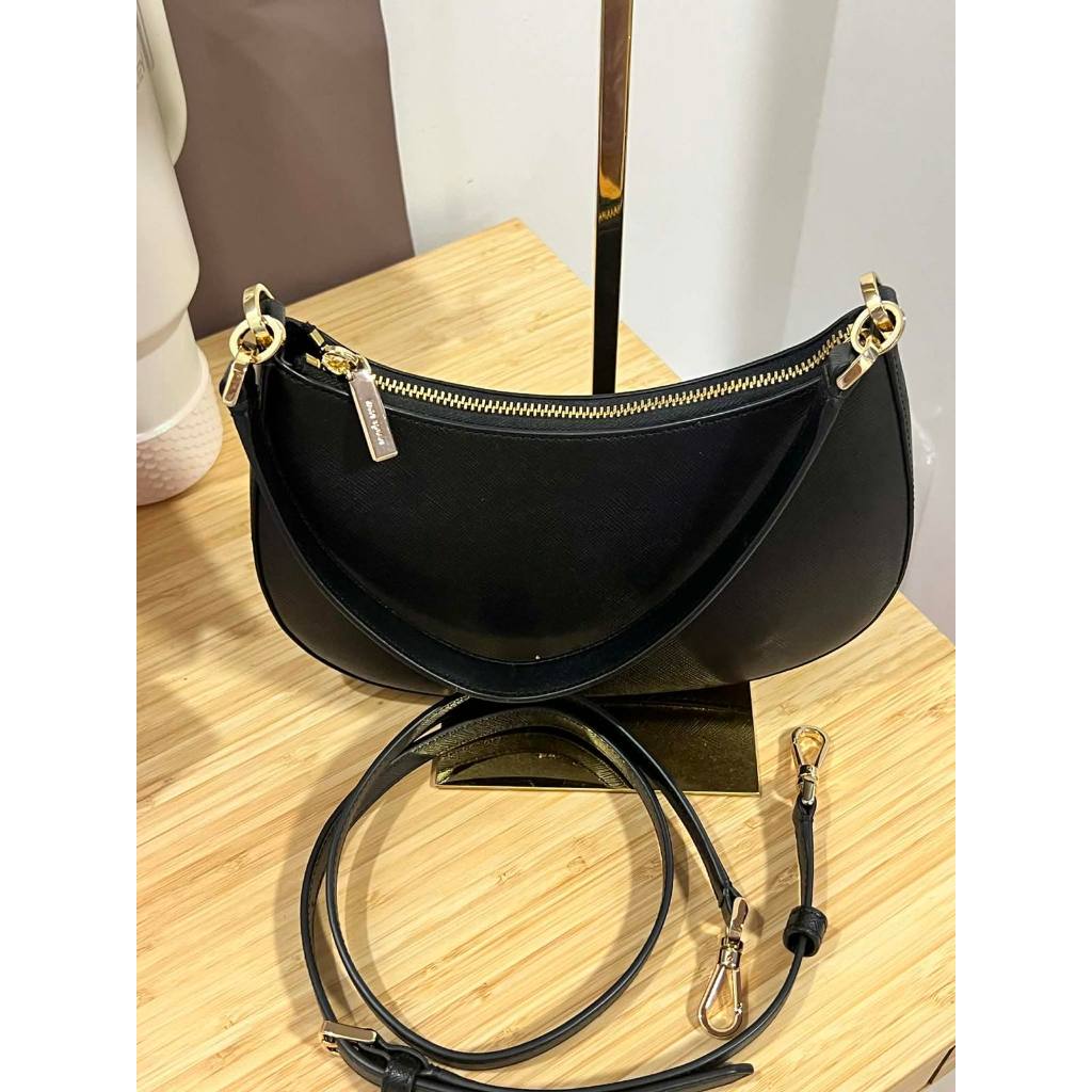 ORIG Preloved KS Paige Convertible Medium Crossbody Black Bag