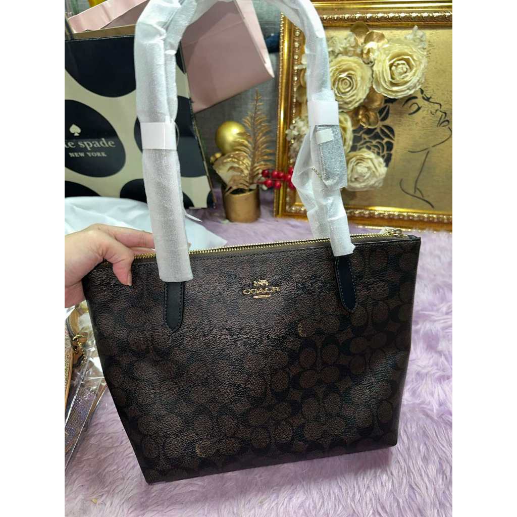 ORIG & IMPORTED CCH Fiona Zip Small Tote Brown Bag