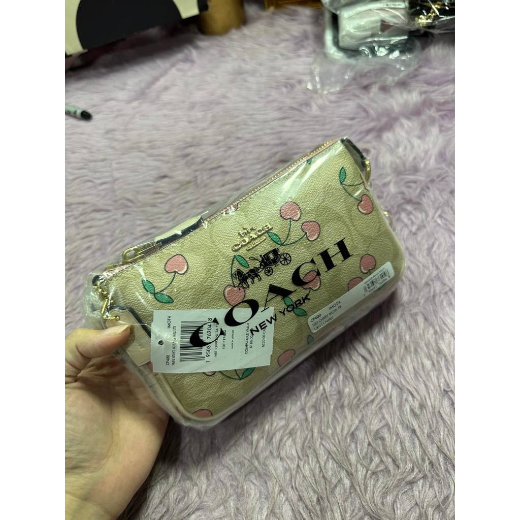 ORIG & IMPORTED CCH Nolita 19 with Cherry Print in Light Khaki Small Bag