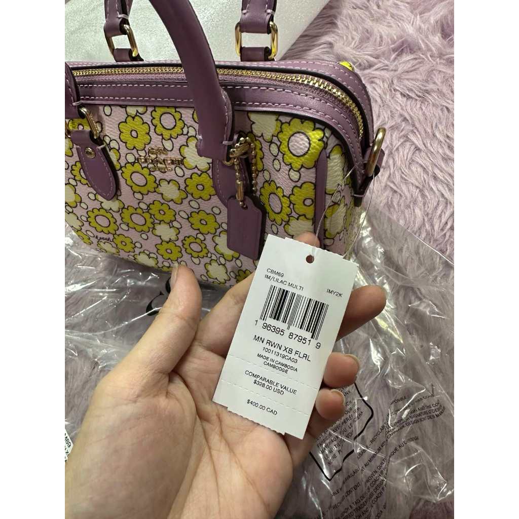 ORIG & IMPORTED CCH Mini Rowan Crossbody Small Bag With Floral Purple Print