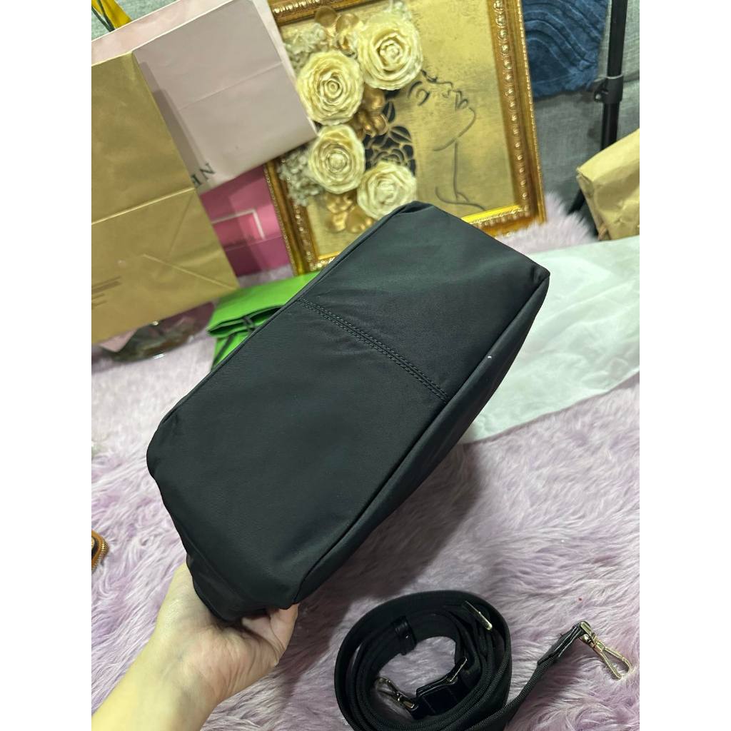 ORIG Preloved KS Jae Medium Nylon Satchel Black Bag