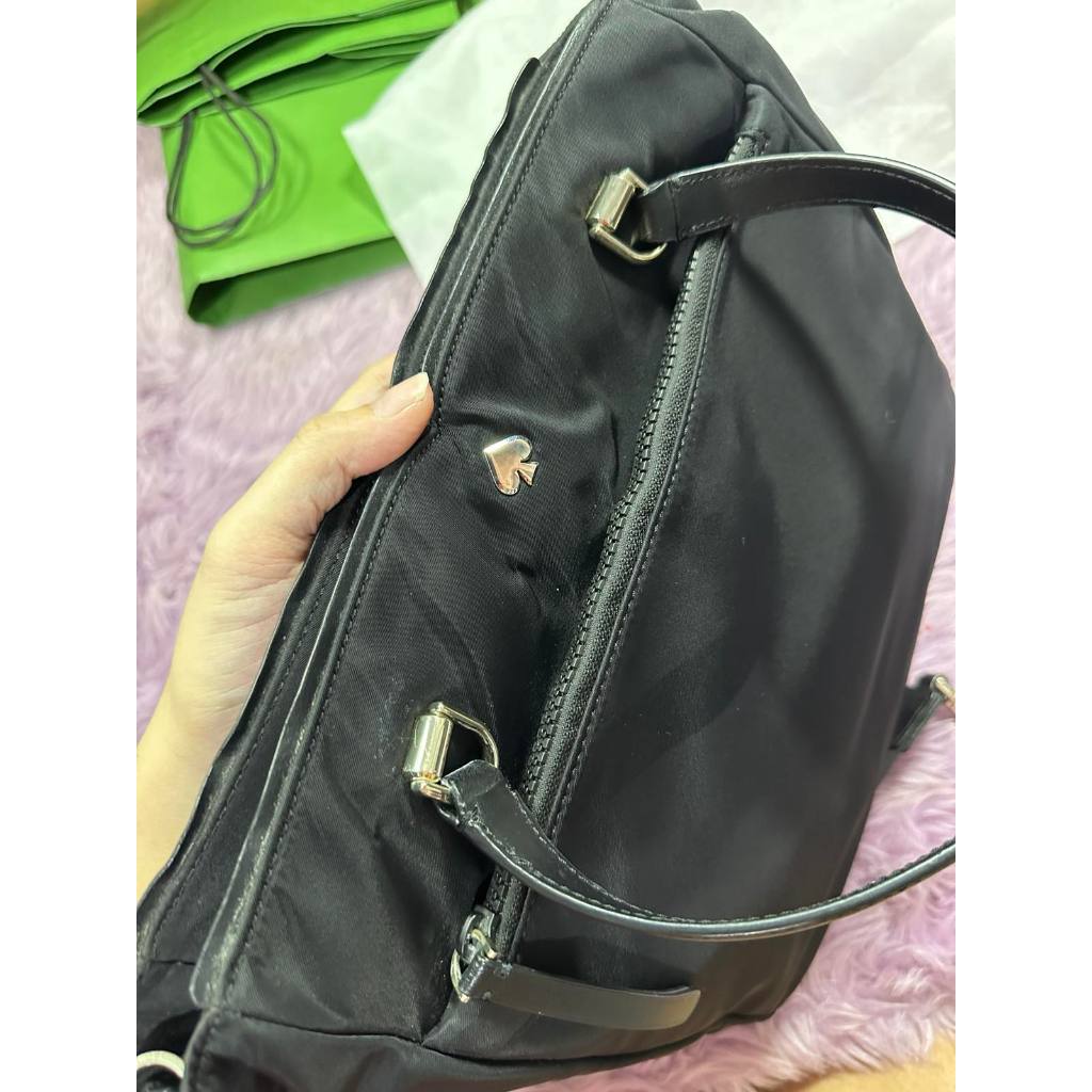 ORIG Preloved KS Jae Medium Nylon Satchel Black Bag
