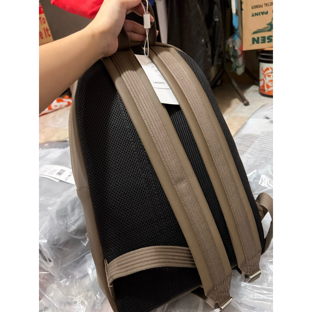 ORIG & IMPORTED LCT Men's Petit Piqué Large Black Brown Backpack Bag