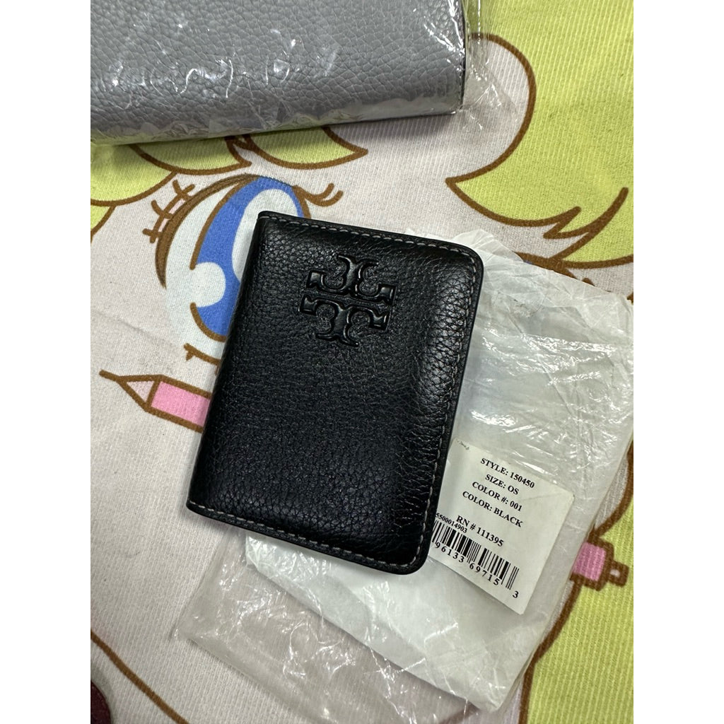 ORIG & IMPORTED Tory TB Thea Slim Card Case Small Wallet in Black